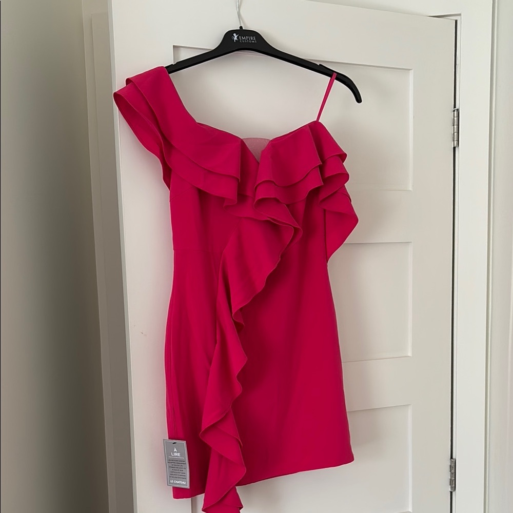 Chateau Pink Ruffled Mini Dress